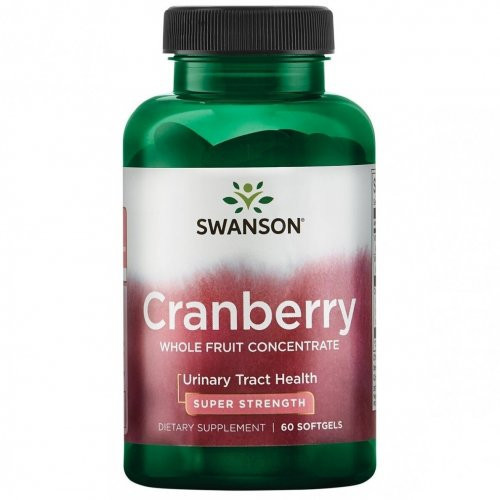 SWANSON Super Strength Cranberry Urinary Tract Health Spanguolių koncentratas, 60 kapsulių