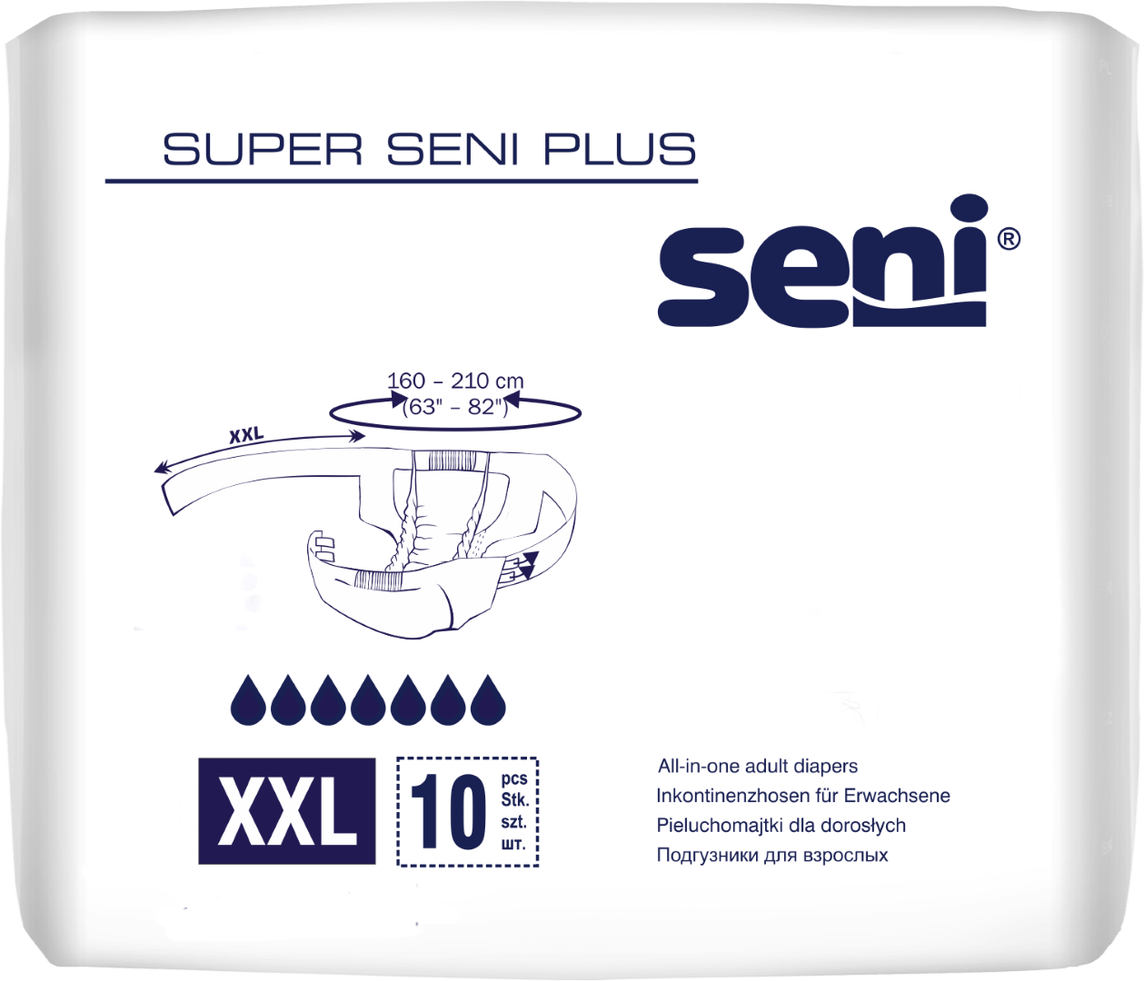 SENI Super Plus XX Large anatominės sauskelnės, 10vnt.