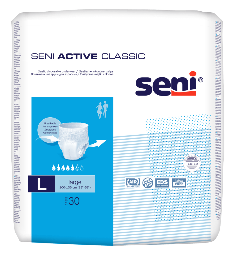 SENI Active Classic Large sauskelnės - kelnaitės, 30vnt.