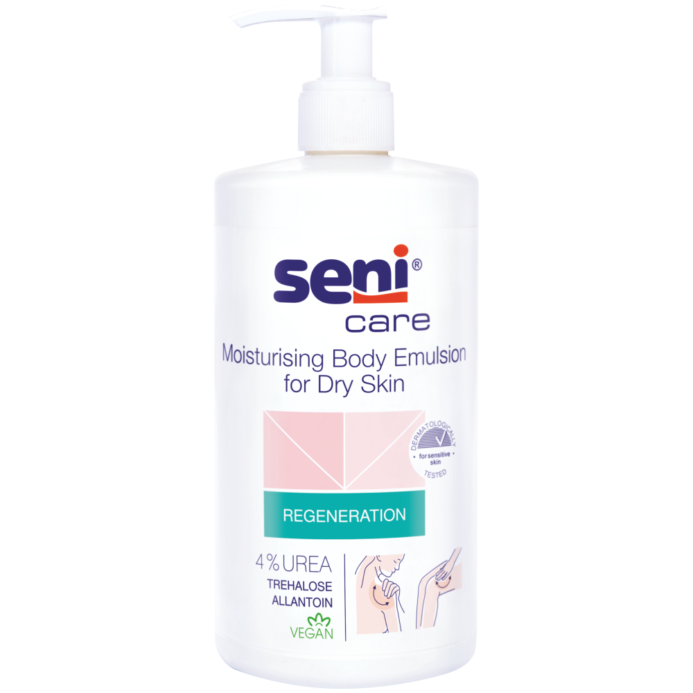 SENI Care emulsija sausai kūno odai su 4% šlapalo , 500 ml.