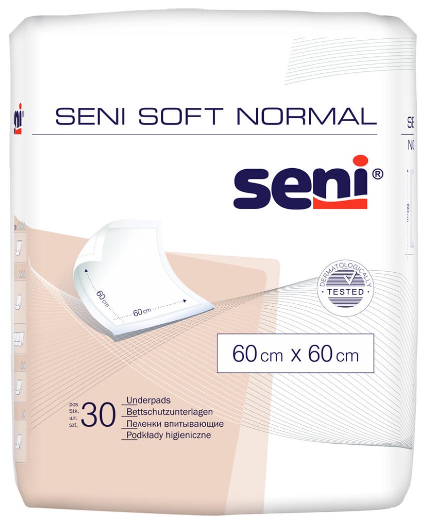 SENI Soft Normal higieniniai paklotai 60 cm x 60 cm, 30vnt.