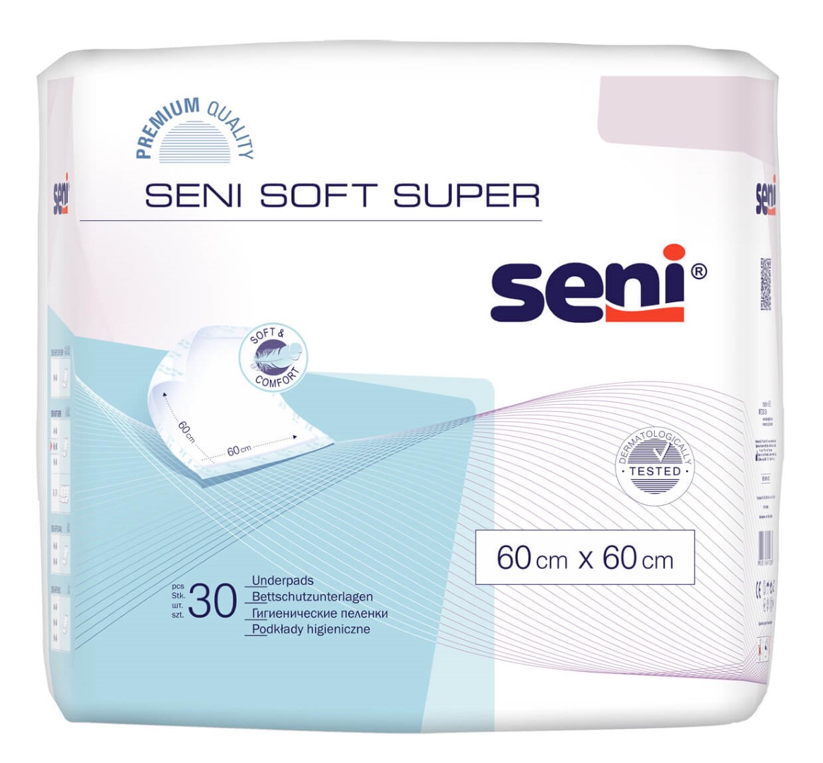 SENI Soft Super higieniniai paklotai 60 cm x 60 cm, 30vnt.