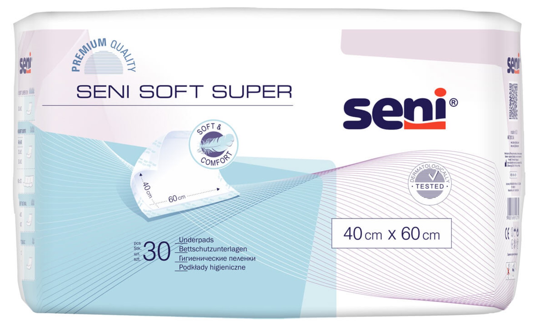 SENI Soft Super higieniniai paklotai 40 cm x 60 cm, 30vnt.