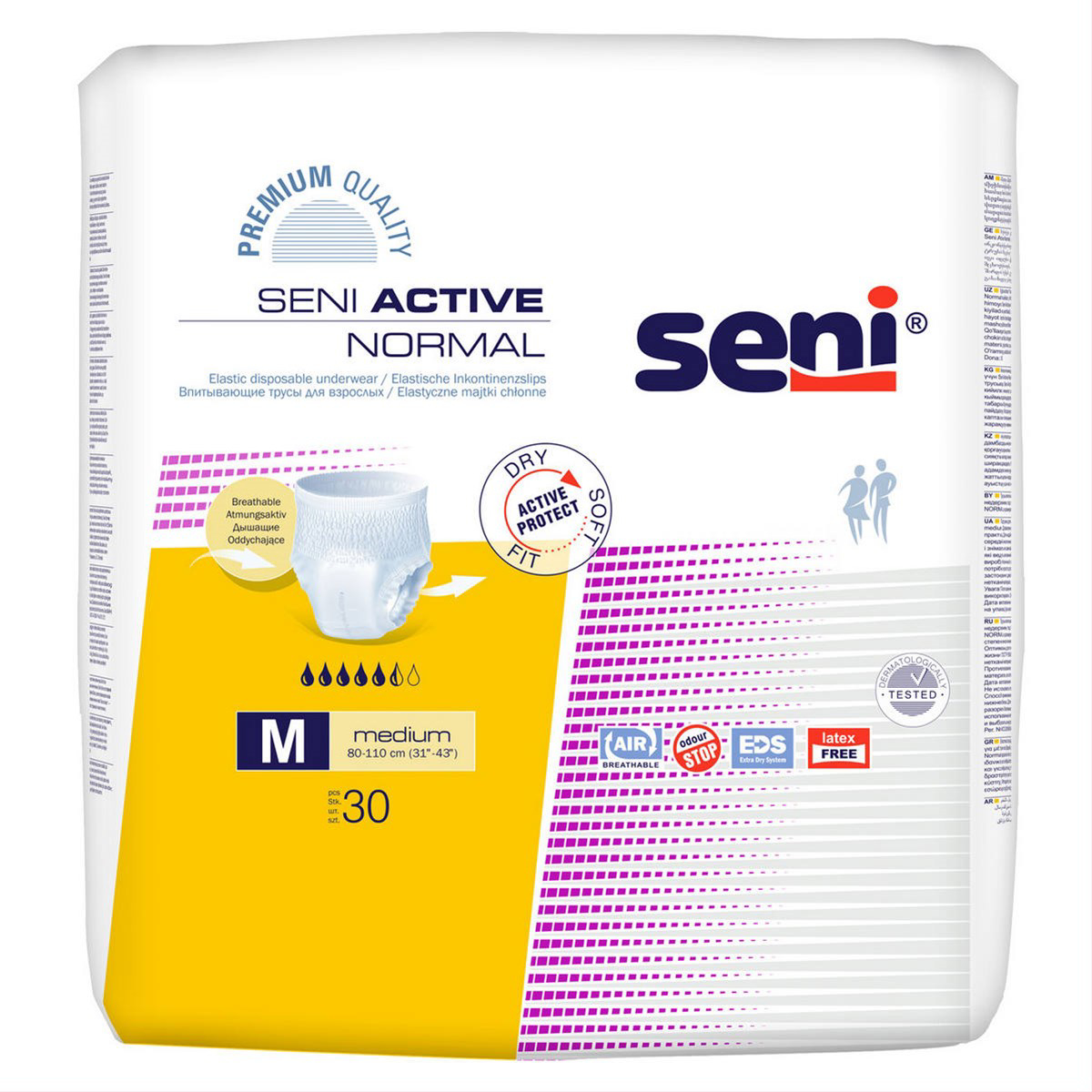 SENI ACTIVE NORMAL MEDIUM, sauskelnės-kelnaitės, 30 vnt.
