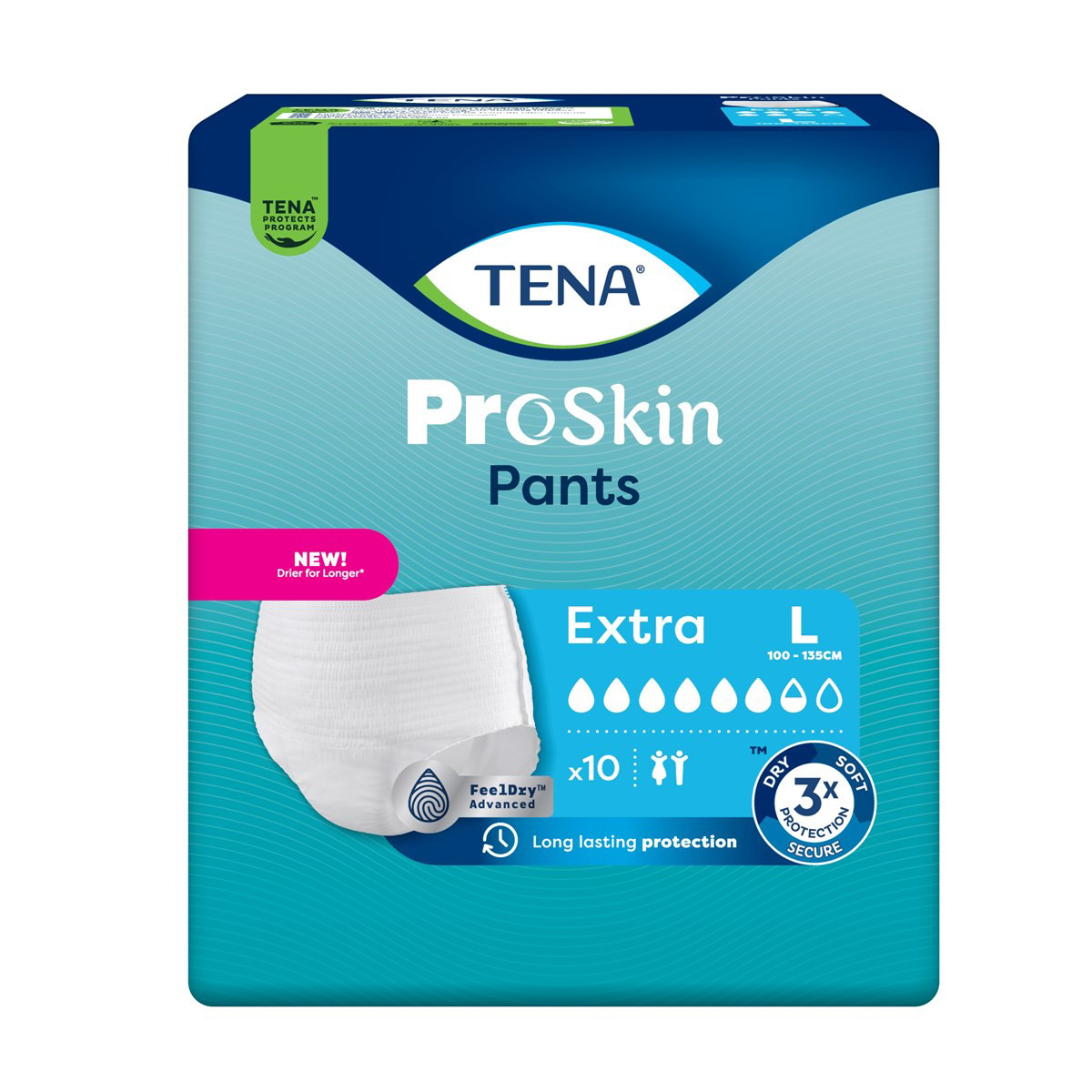 TENA PANTS EXTRA, sauskelnės-kelnaitės, L, 10 vnt