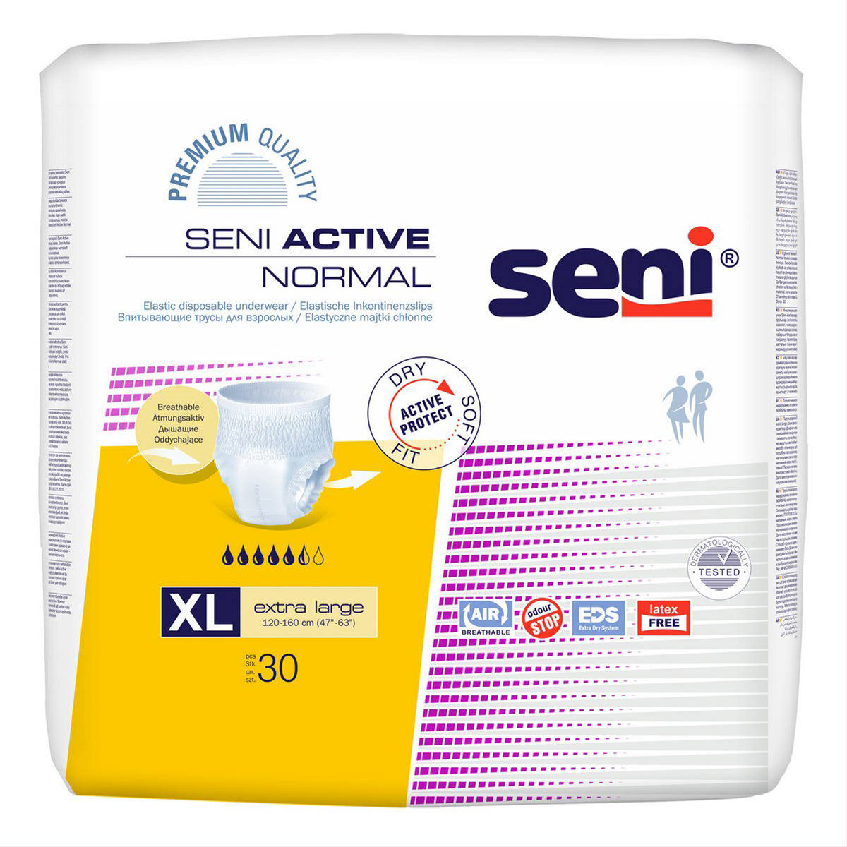 SENI ACTIVE NORMAL EXTRA LARGE, sauskelnės-kelnaitės, 30 vnt.