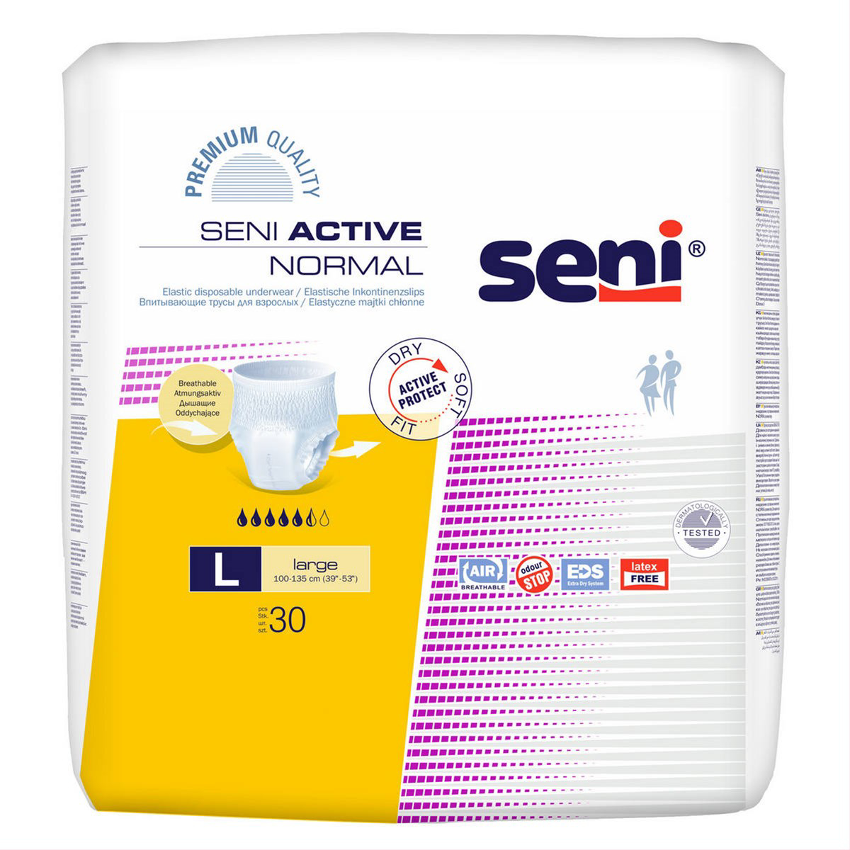 SENI ACTIVE NORMAL LARGE, sauskelnės-kelnaitės, 30 vnt.