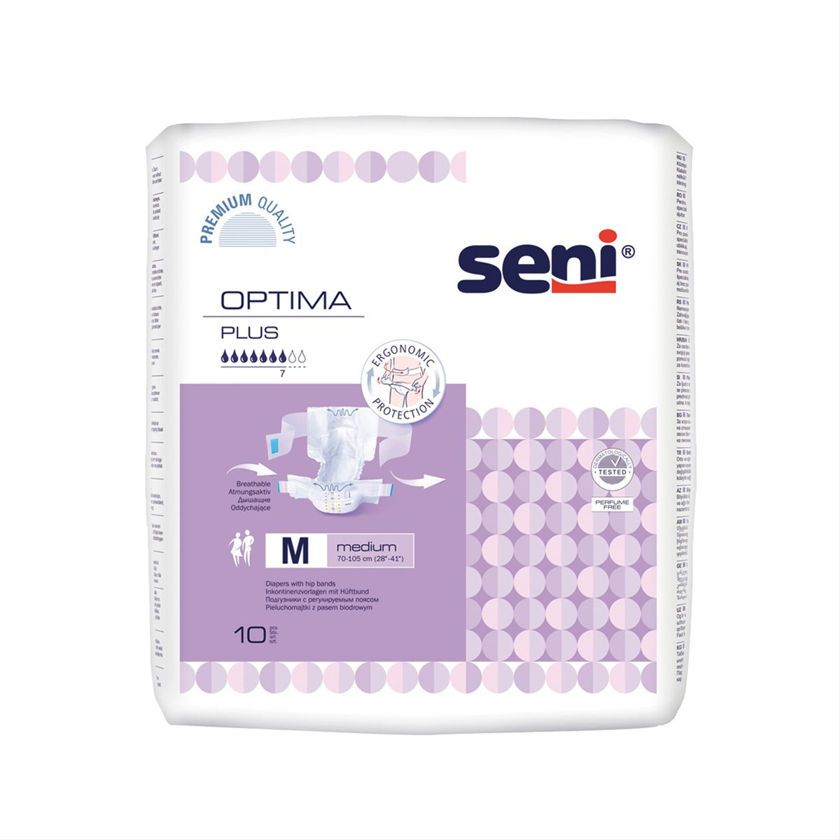 SENI OPTIMA PLUS MEDIUM, sauskelnės, 10 vnt.