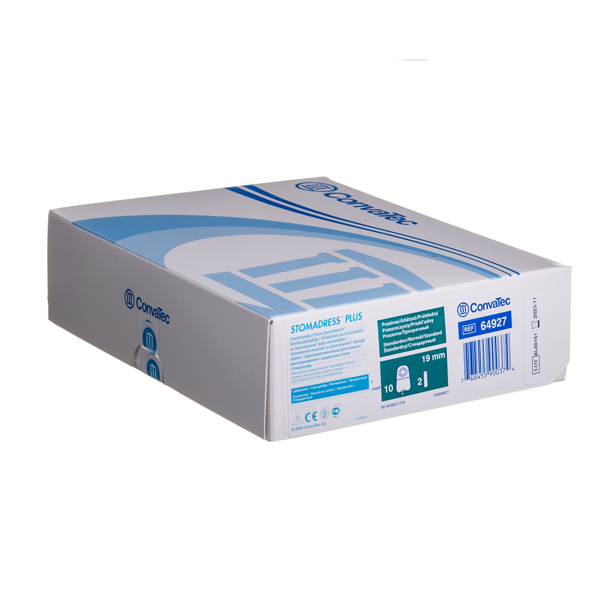 CONVATEC STOMADRESS PLUS, urostominiai maišeliai, 19 mm, 1 dalies iškirpta anga, 10 vnt.