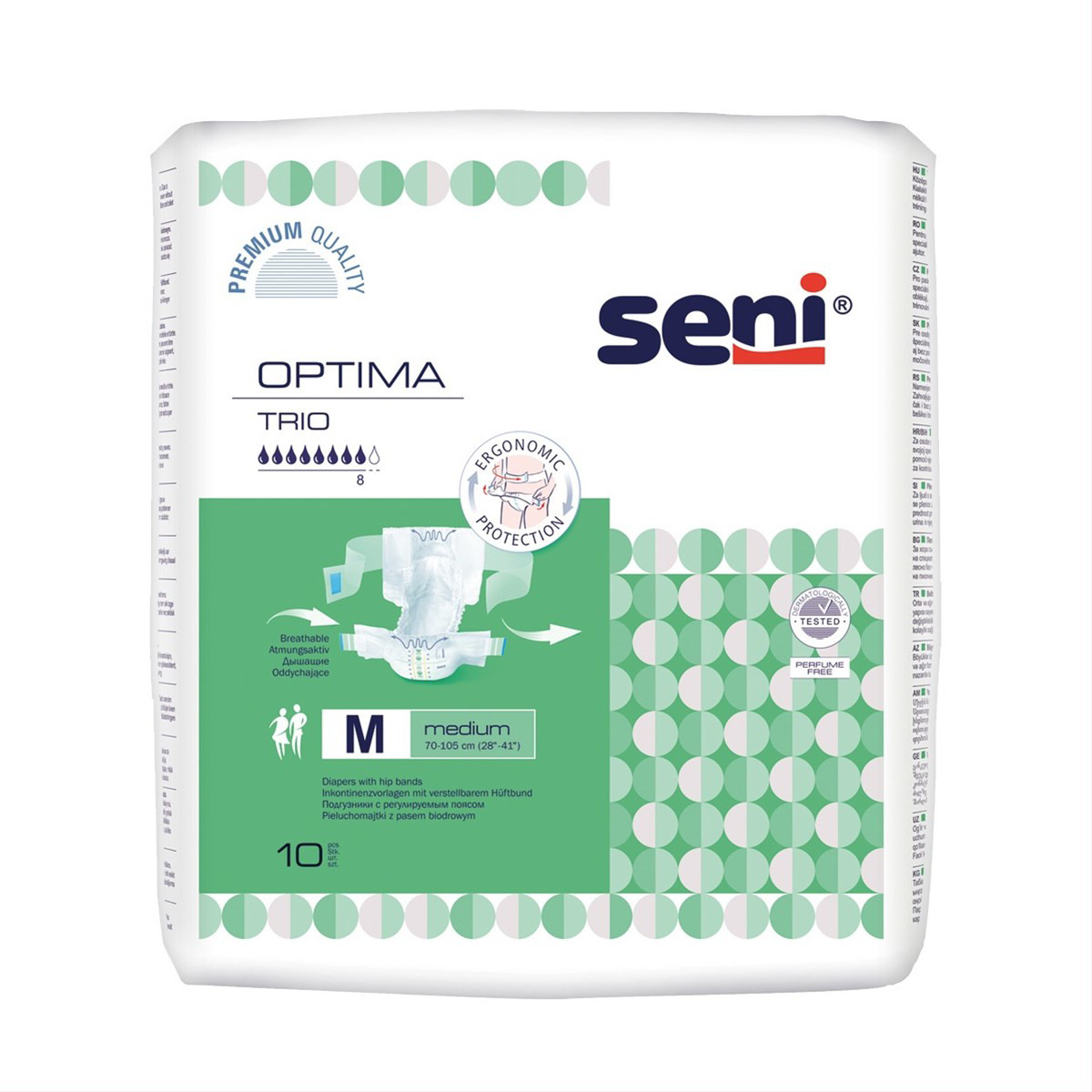 SENI OPTIMA TRIO MEDIUM, sauskelnės, 10 vnt.
