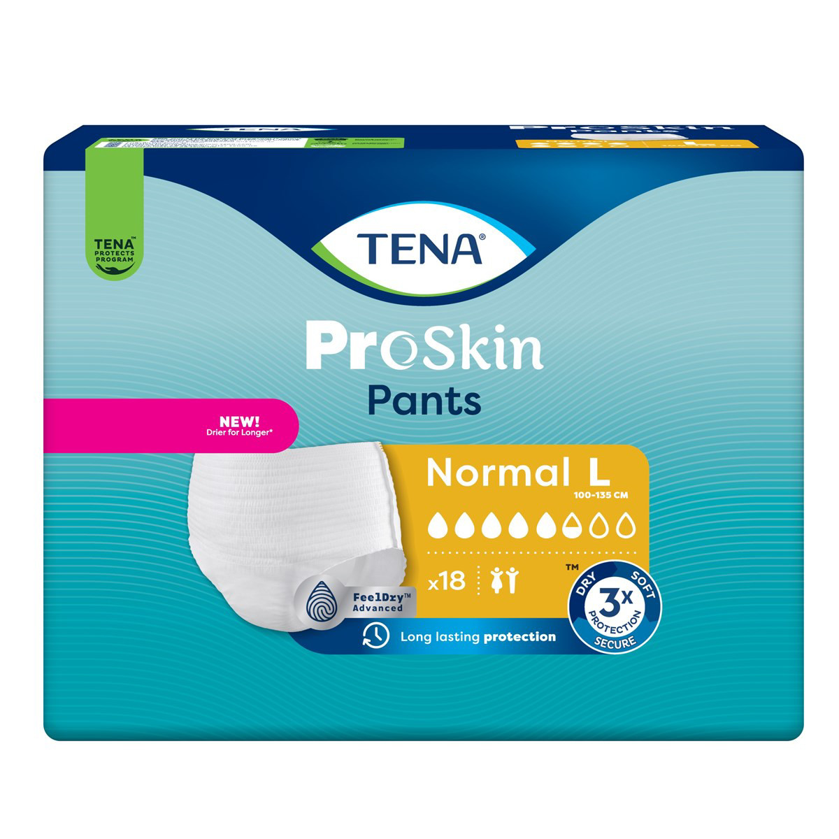 TENA PANTS NORMAL, sauskelnės-kelnaitės, L, 18 vnt.