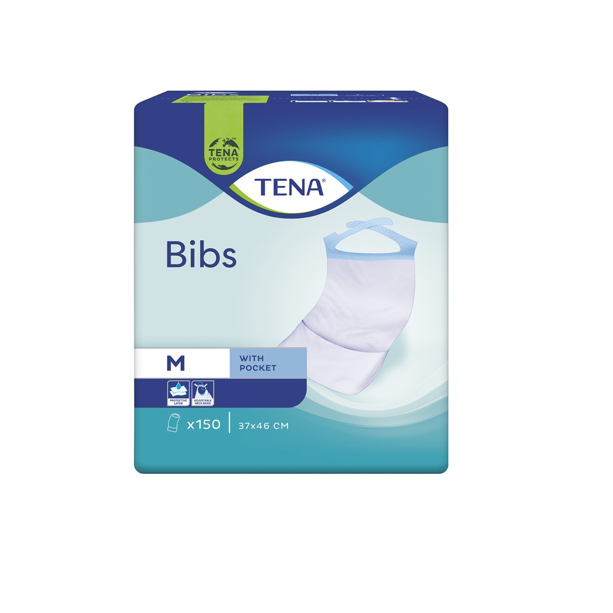 TENA BIBS, seilinukai, 46x37 cm, M, 150 vnt.