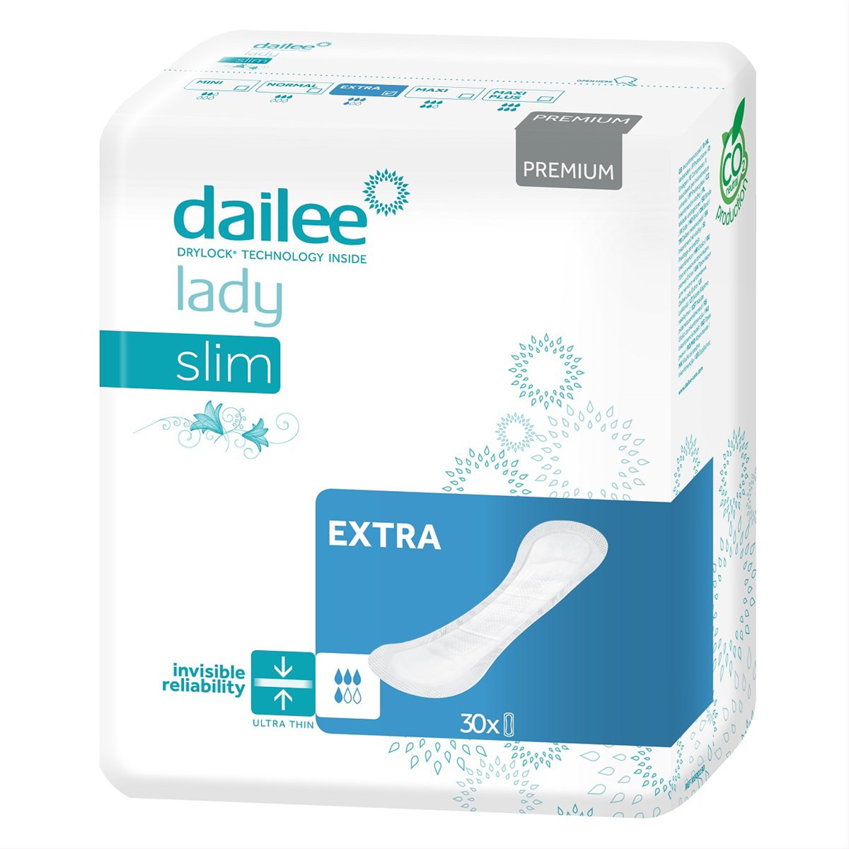 DAILEE LADY PREMIUM SLIM EXTRA, paketai, 30vnt.