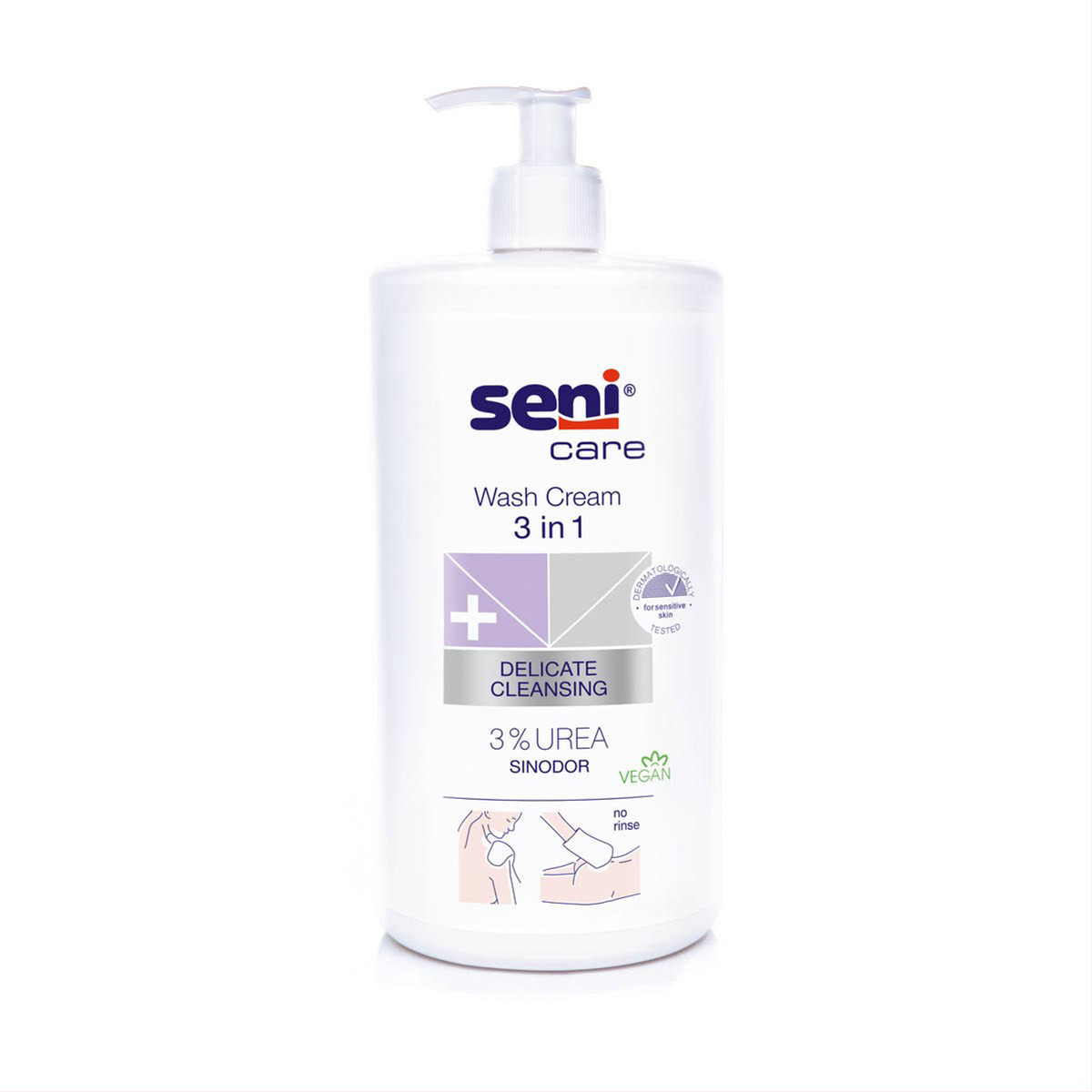 SENI CARE 3 IN 1, valomasis kremas su šlapalu, 1000 ml