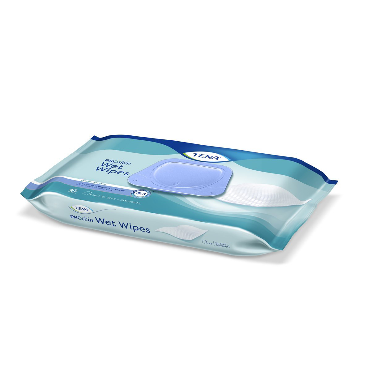 TENA WET WIPES, drėgnosios servetėlės, 48 vnt.