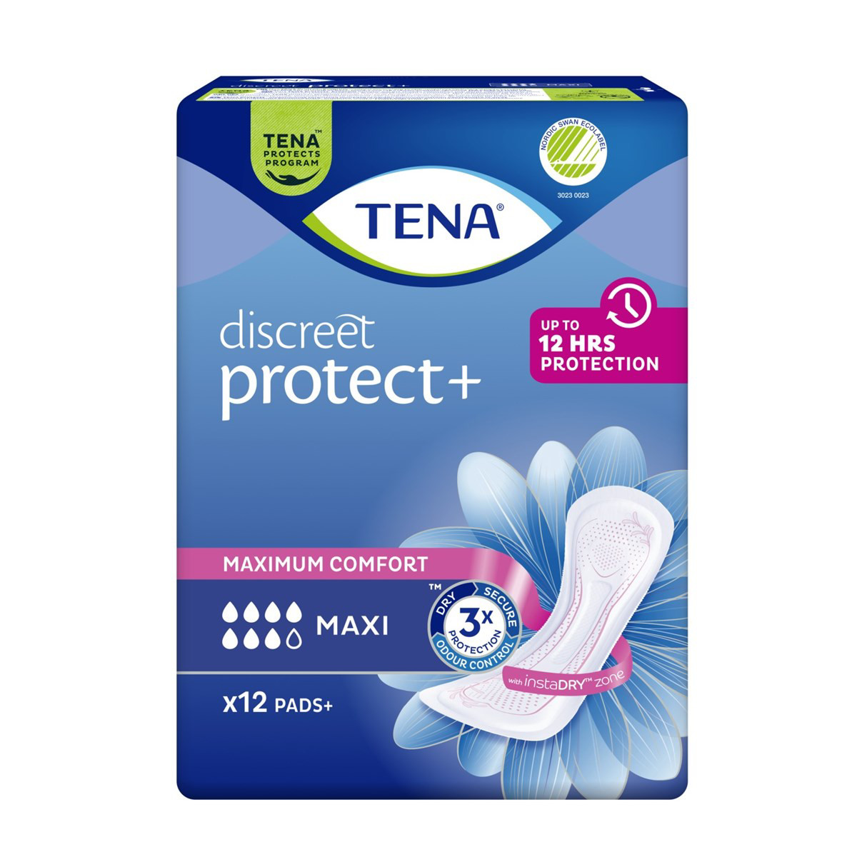 TENA DISCREET MAXI, paketai, 12 vnt.