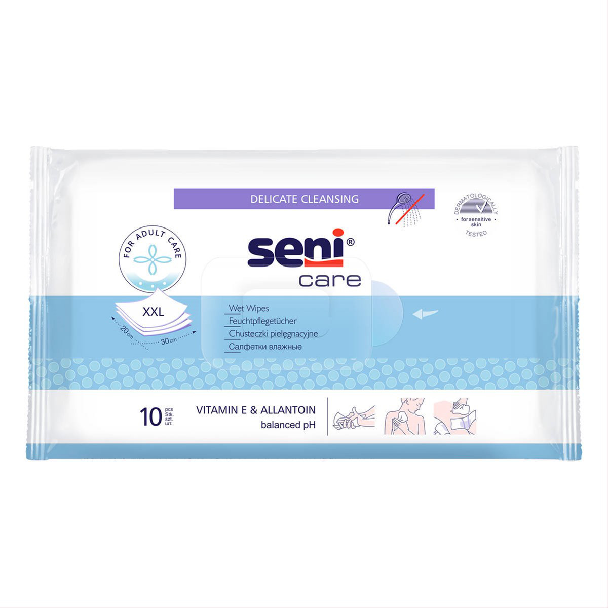SENI CARE, drėgnos servetėlės, 10 vnt.