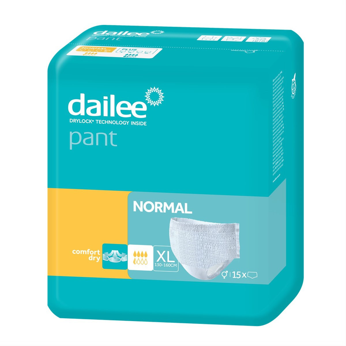 DAILEE PANT PERFORMER NORMAL XL, sauskelnės kelnaitės, 15vnt.