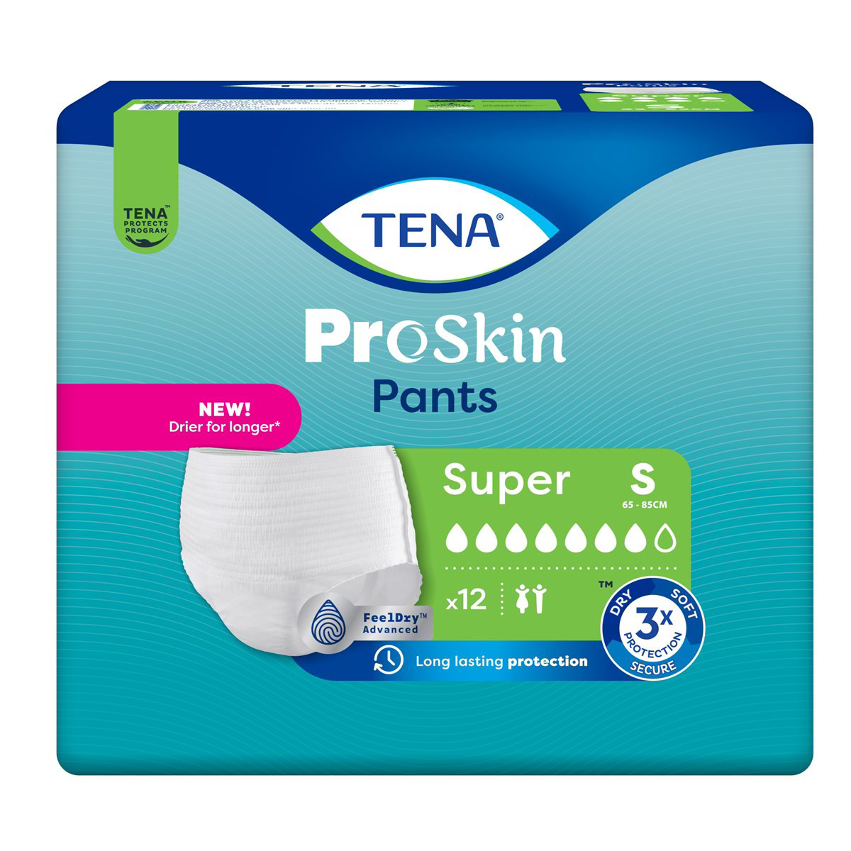 TENA PANTS SUPER, sauskelnės-kelnaitės, S, 12 vnt.