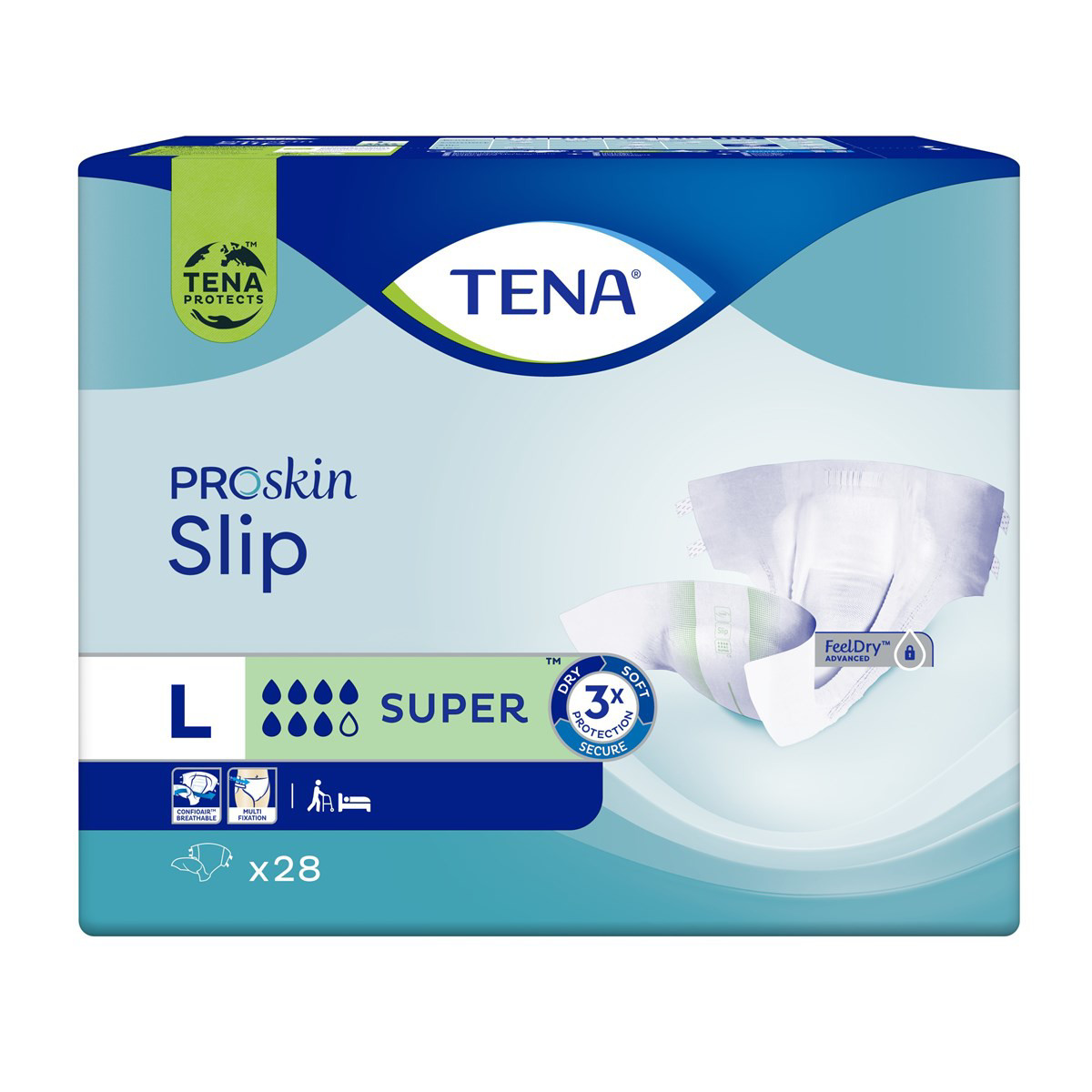 TENA SLIP SUPER, Anatominės sauskelnės šlapimo nelaikymui, L, 28 vnt.