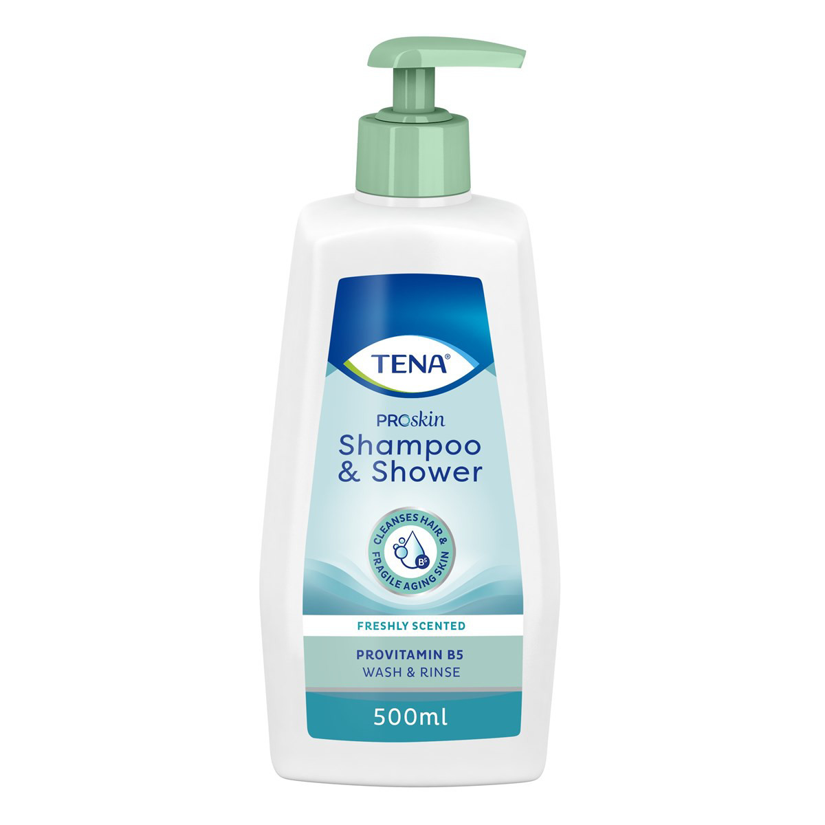 TENA SHAMPOO&SHOWER, šampūnas ir dušo gelis, 500 ml