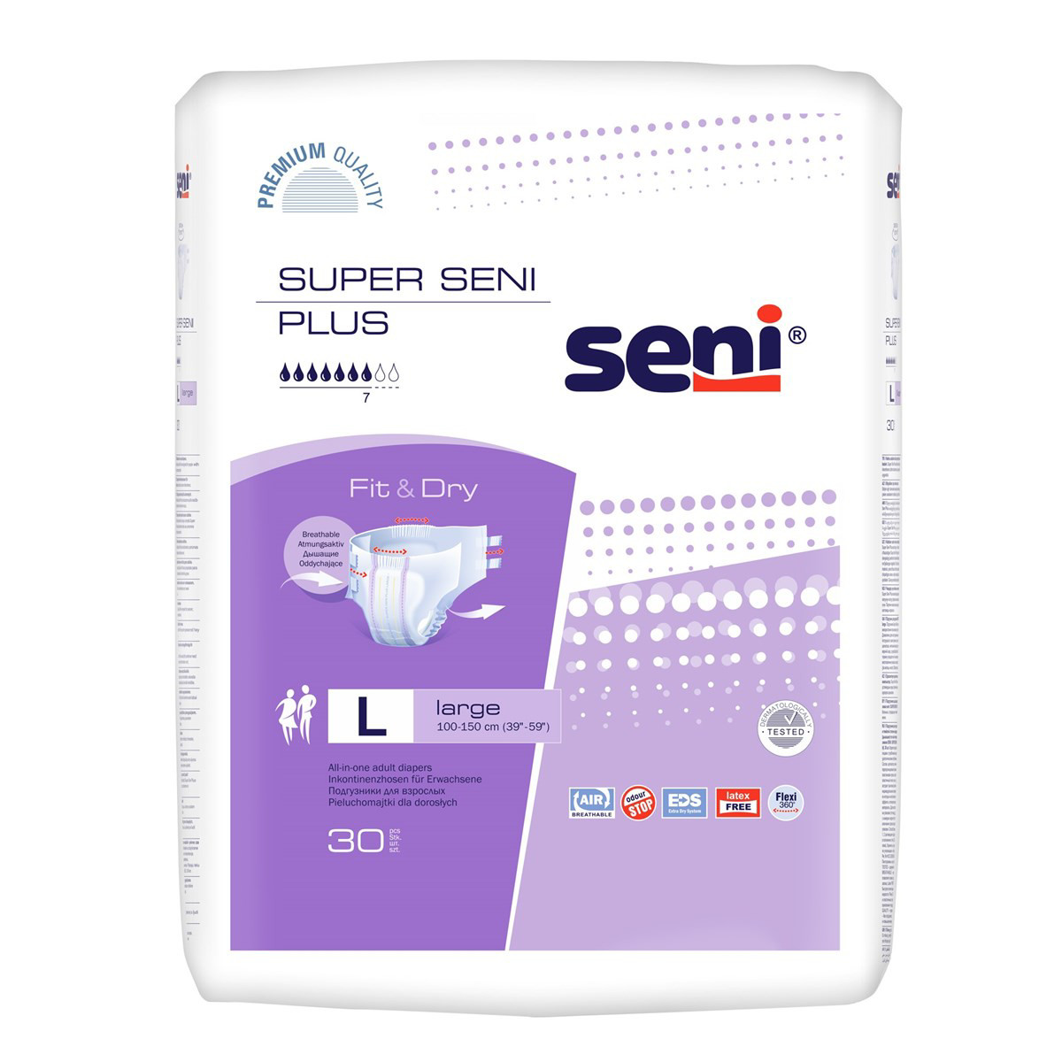 SENI SUPER PLUS LARGE, sauskelnės suaugusiems, 30 vnt.