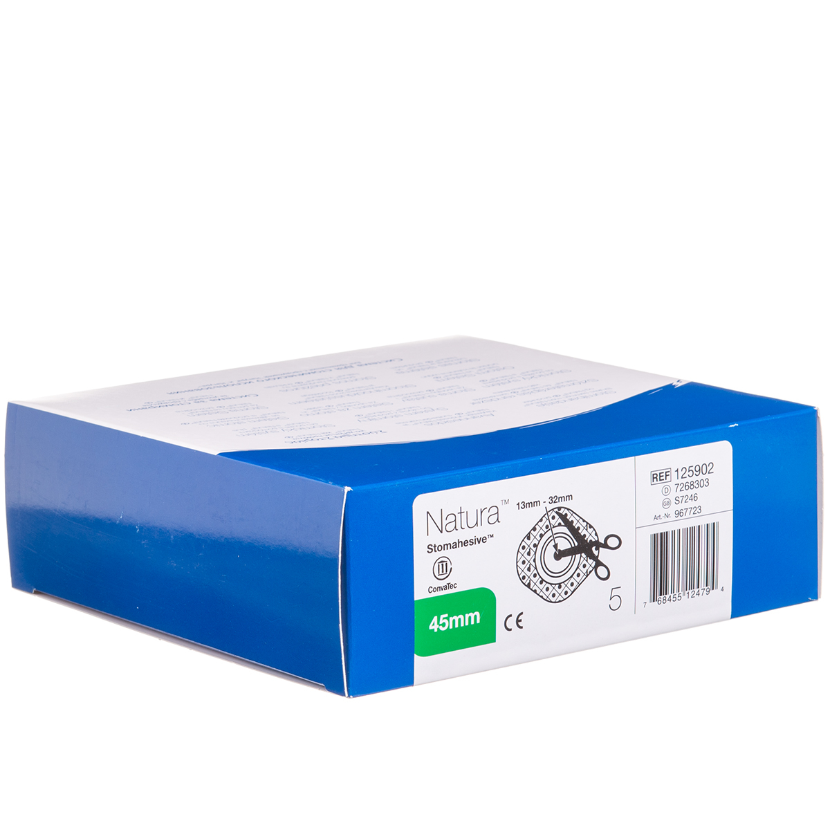 CONVATEC NATURA FLEXIBLE, išmatų rinktuvų plokštelė, 45 mm, kerpama, lanksti, 5 vnt.