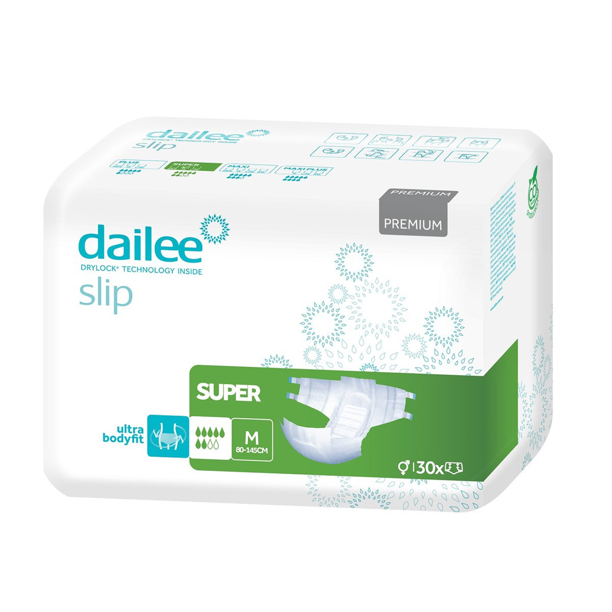 DAILEE SLIP PREMIUM SUPER M, sauskelnės suaugusiems, 30vnt.