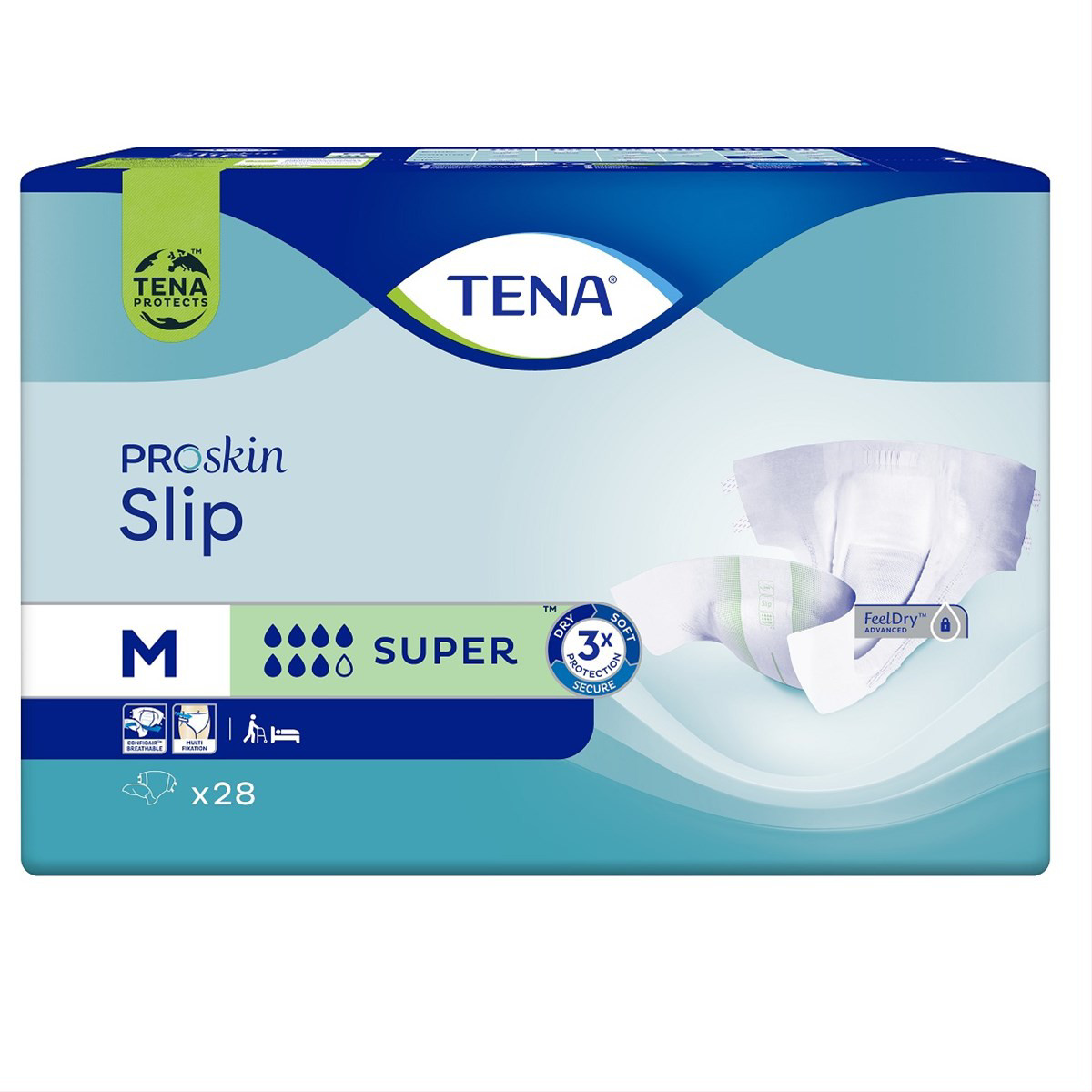 TENA SLIP SUPER, Anatominės sauskelnės šlapimo nelaikymui, M, 28 vnt.