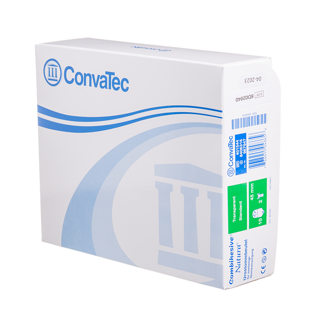 CONVATEC UROSTOMINIAI NATURA, maišeliai su ACCUSEAL, čiaupu, 45 mm, 10 vnt.