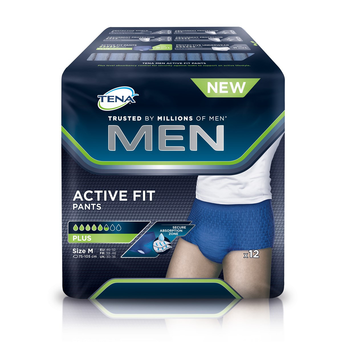 TENA MEN PANTS PLUS, Vyriškos sauskelnės-kelnaitės, S/M, 12 vnt.