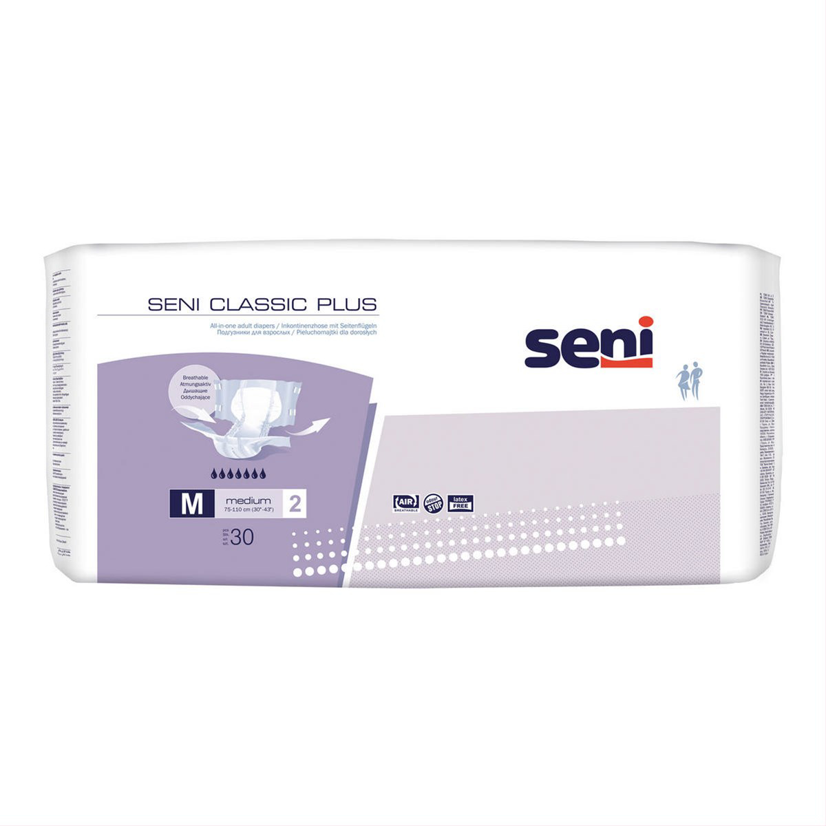 SENI CLASSIC PLUS MEDIUM, sauskelnės suaugusiems, 30 vnt.