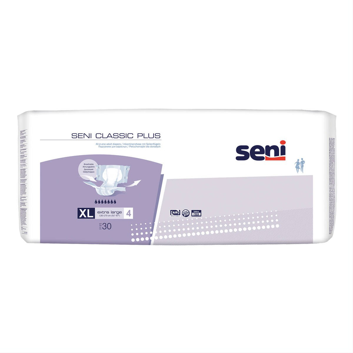 SENI CLASSIC PLUS EXTRA LARGE, sauskelnės suaugusiems, 30 vnt.