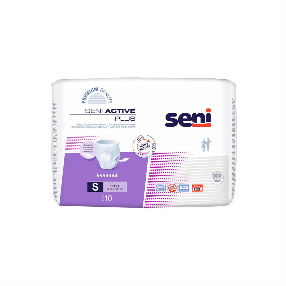 SENI ACTIVE PLUS SMALL, sauskelnės-kelnaitės, 10 vnt.