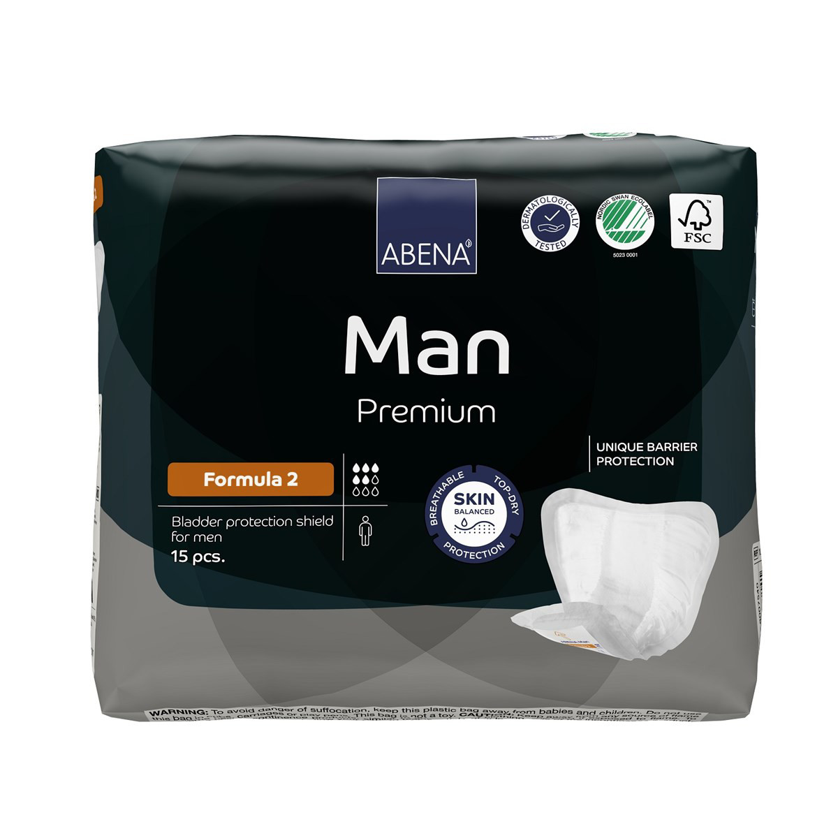 ABENA MAN FORMULA 2, įklotai vyrams, 15vnt.