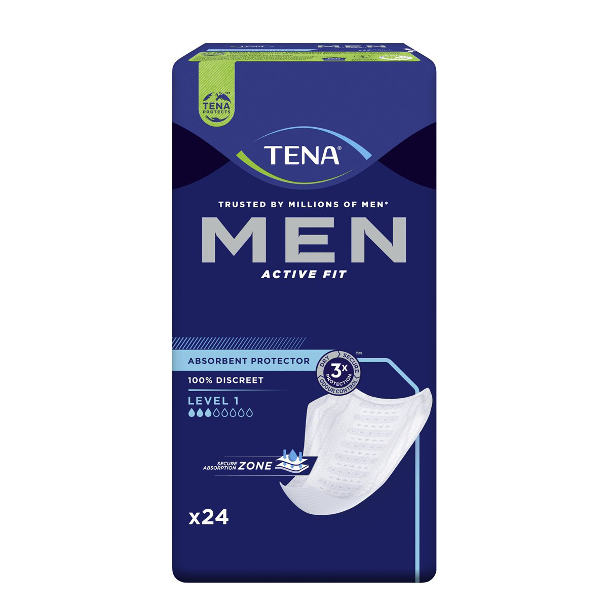 TENA MEN LEVEL 1, apsauginiai įklotai vyrams, 24 vnt.