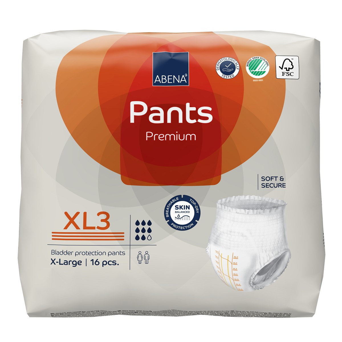 ABENA PANTS XL3 PREMIUM, sauskelnės-kelnaitės, 16 vnt.
