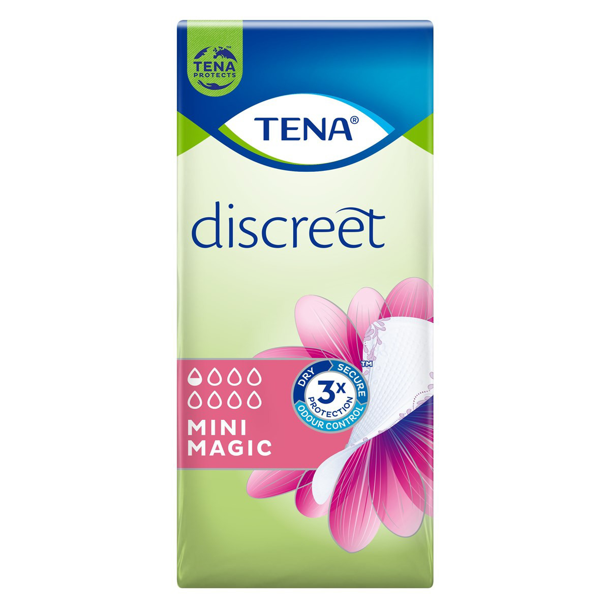 TENA DISCREET MINI MAGIC, įklotai, 34 vnt.