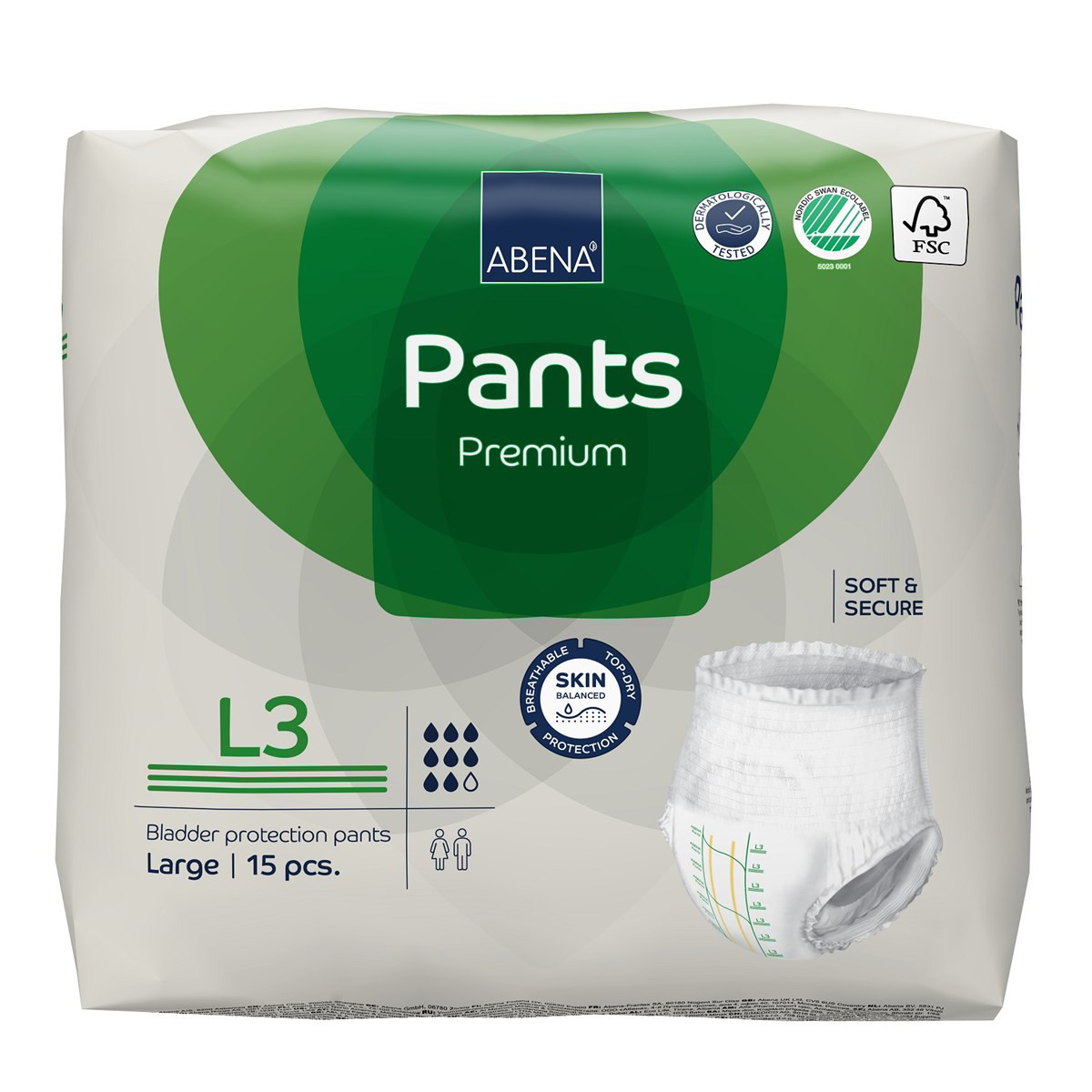 ABENA PANTS L3 PREMIUM, sauskelnės-kelnaitės, 15 vnt.