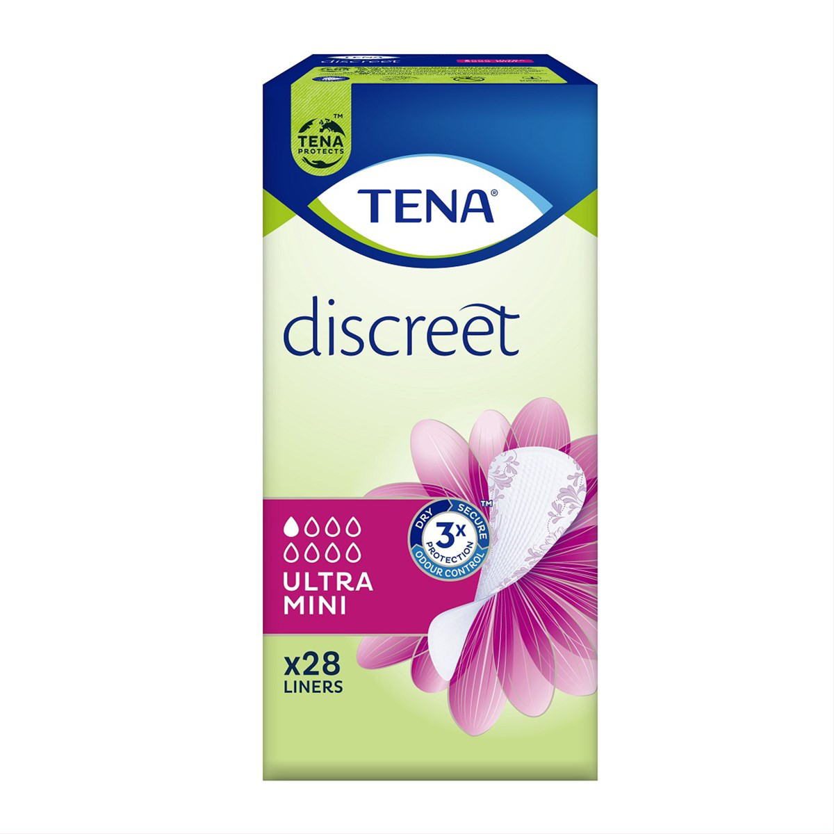 TENA DISCREET ULTRA MINI, įklotai, 28 vnt.