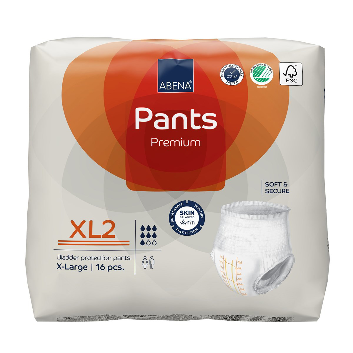 ABENA PANTS XL2 PREMIUM, sauskelnės-kelnaitės, 16 vnt.