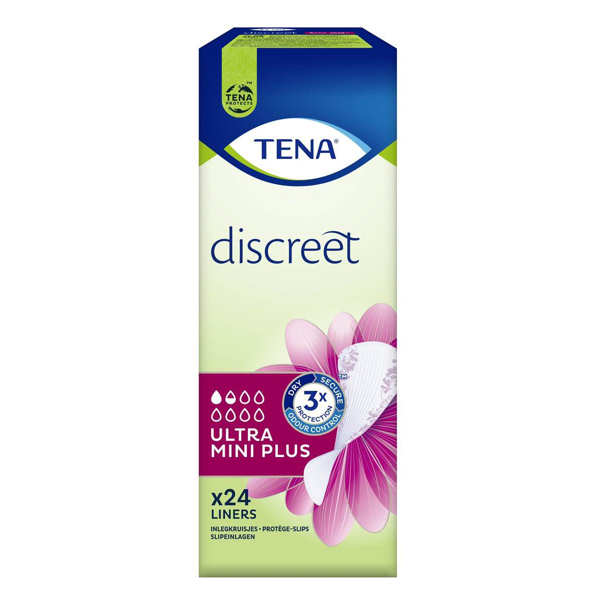TENA DISCREET ULTRA MINI PLUS, įklotai, 24 vnt.