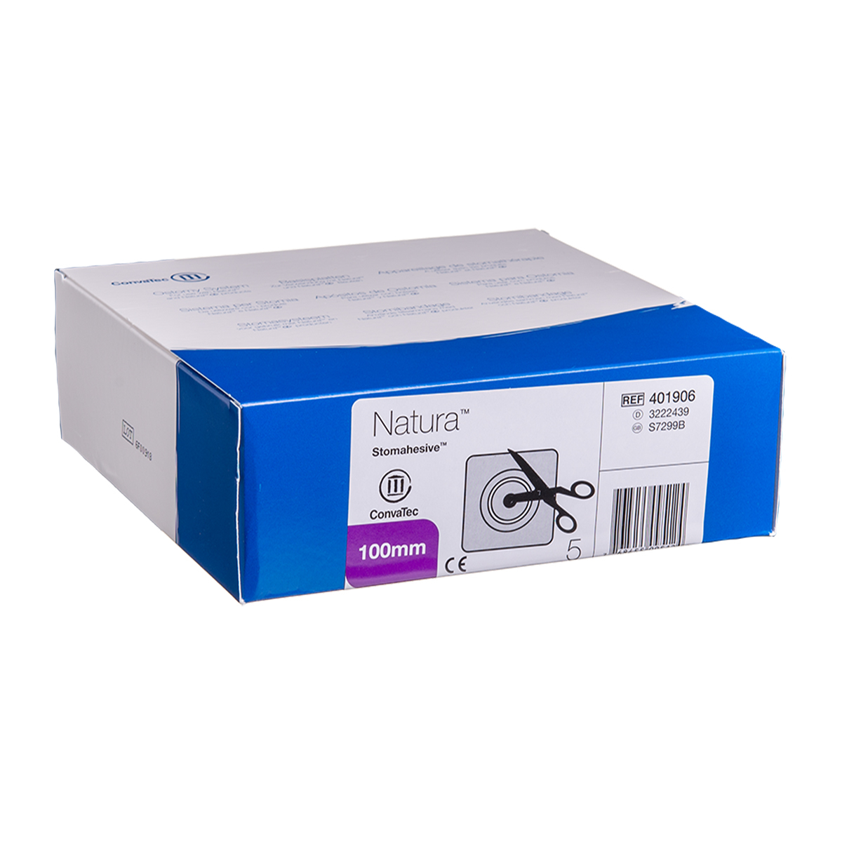 CONVATEC NATURA FLEXIBLE, išmatų rinktuvų plokštelė, kerpama, standi, 100 mm, 5 vnt.