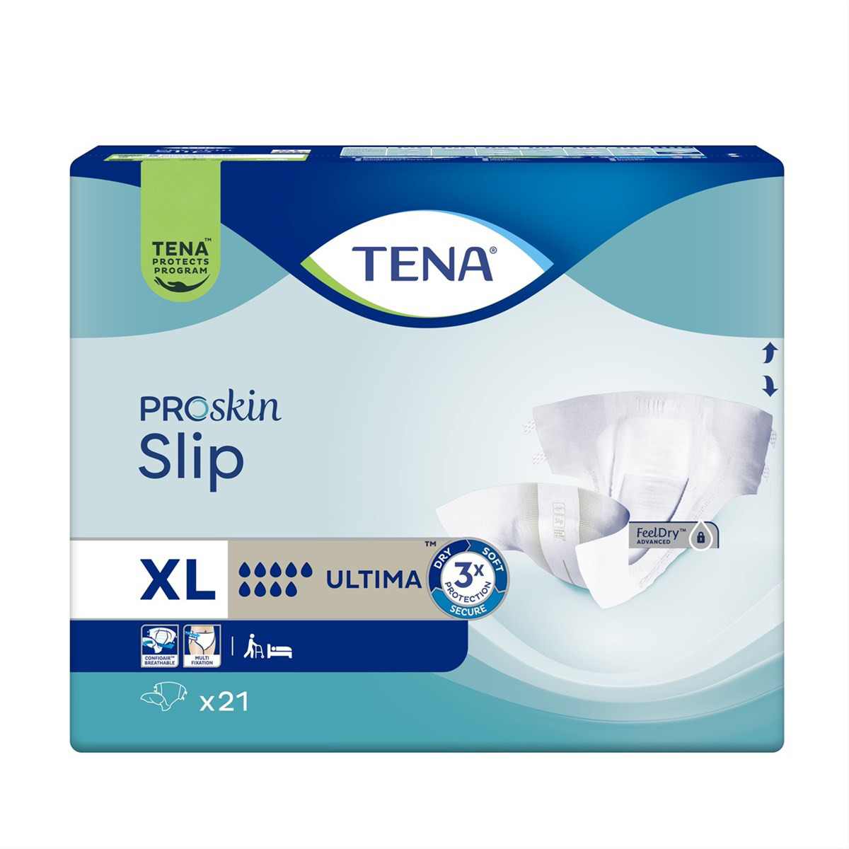 TENA SLIP ULTIMA, Anatominės sauskelnės šlapimo nelaikymui, XL, 21 vnt.