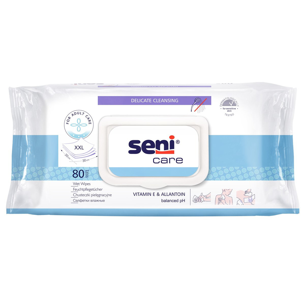 SENI CARE, drėgnos servetėlės, 80 vnt.