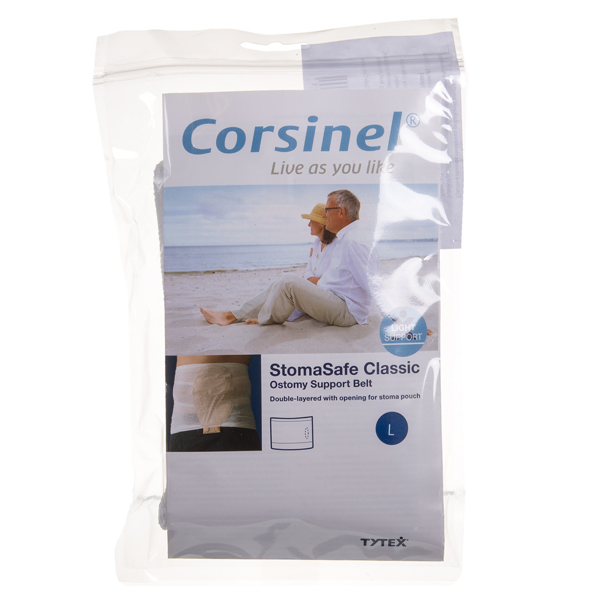 CAREFIX STOMASAFE CLASSIC L, diržas prilaikantis išmatų rinktuvą, 105-130 cm