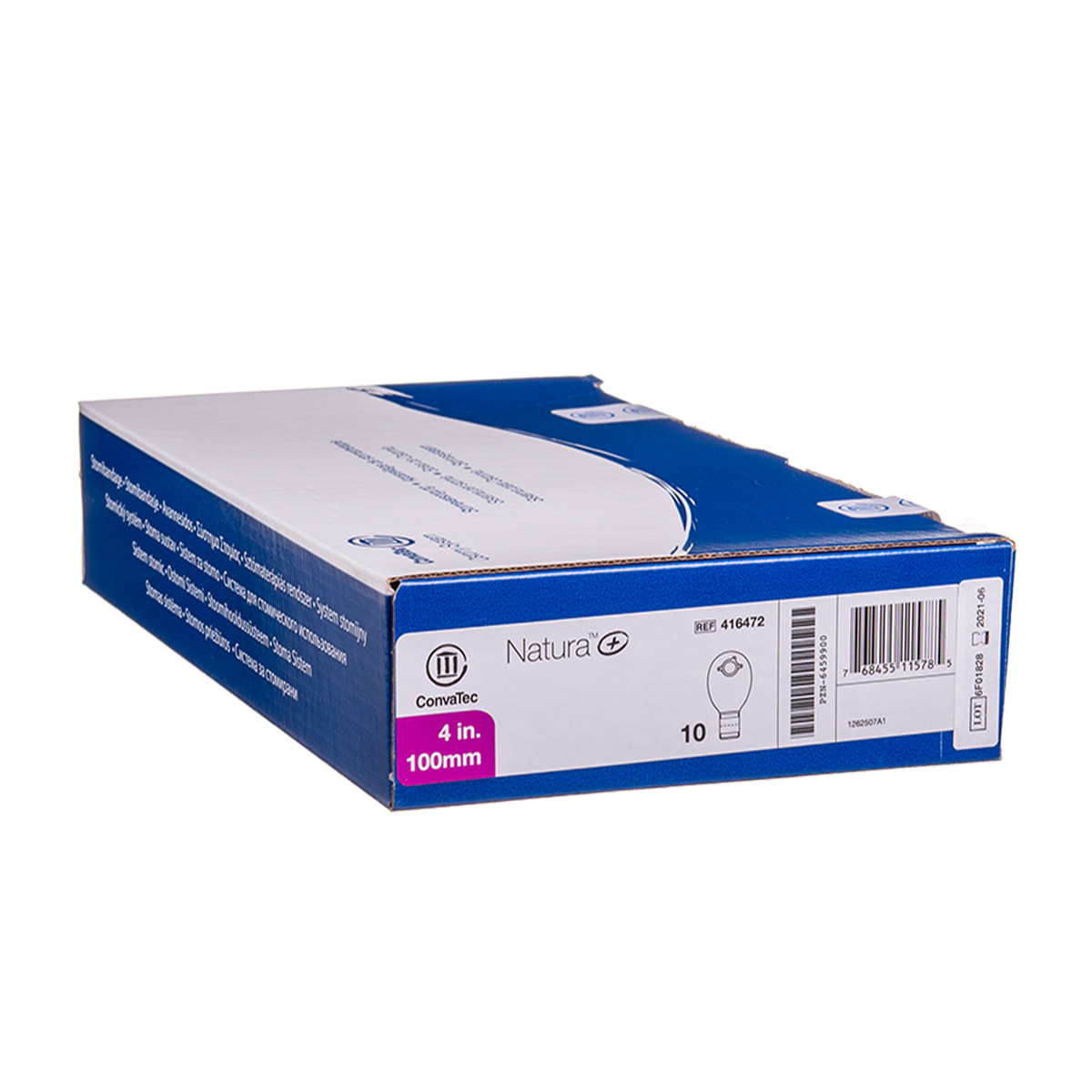 CONVATEC NATURA+, išmatų rinktuvų atviri maišeliai, 100 mm, 10 vnt. su filtru INVISICLOSE, dvigubu užsegimu