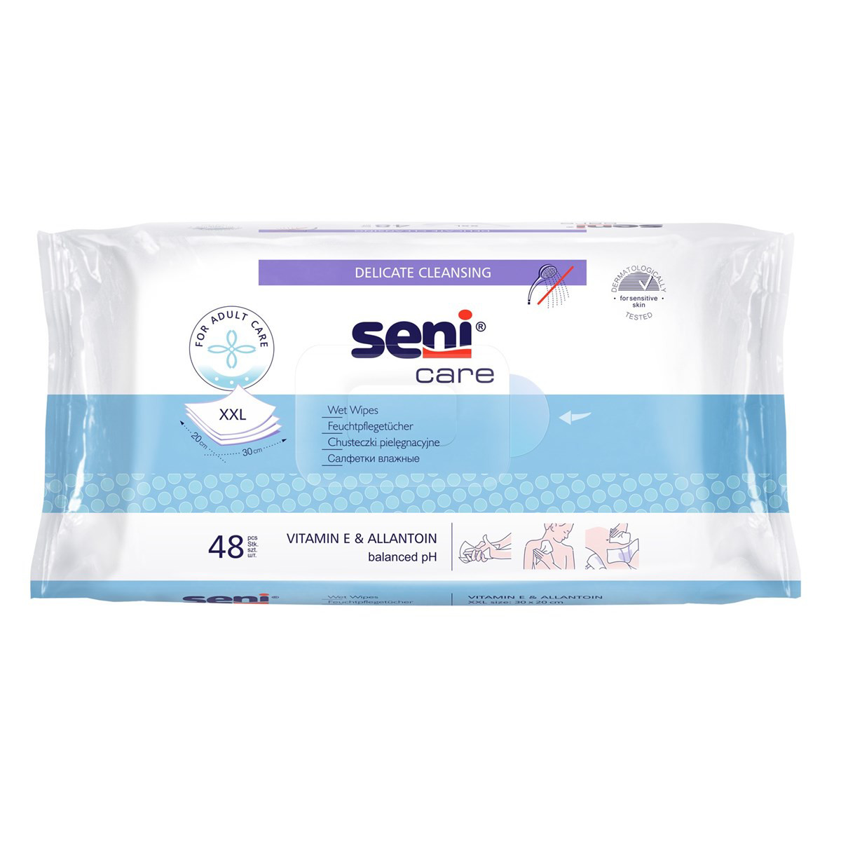 SENI CARE, drėgnos servetėlės, 48 vnt.