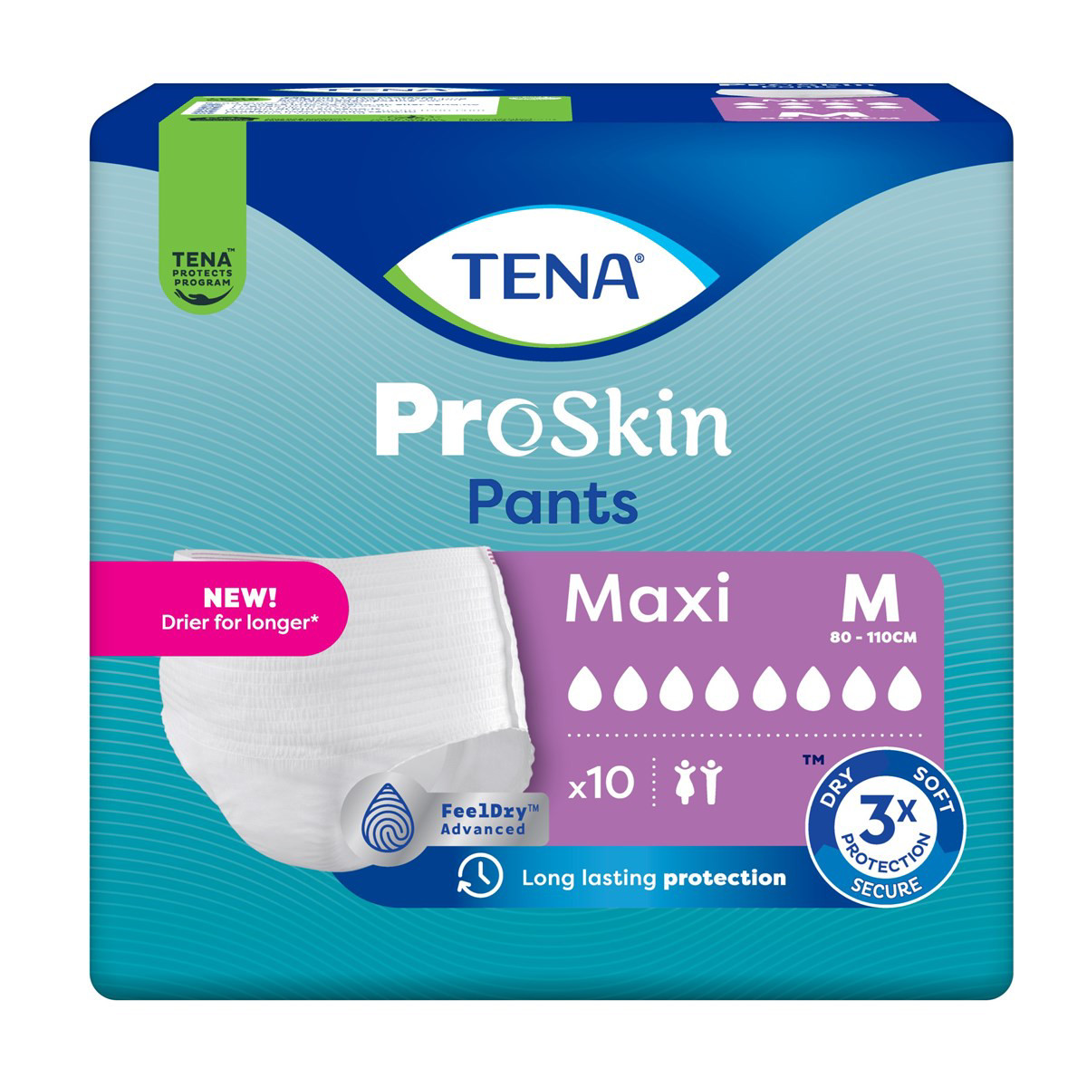 TENA PANTS MAXI, sauskelnės-kelnaitės, M, 10 vnt.