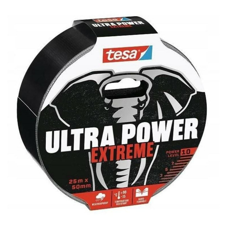 56623-00000-01 TESA REMONTAVIMO LINIJA BLACK 25m x 50mm ULTRA POWER EXTREME